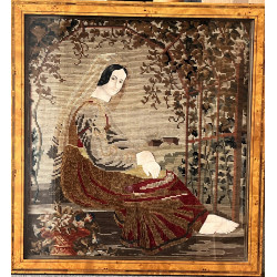 Ecole du XIXème - "Jeune femme pensive d