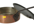 Lot de 6 casseroles en cuivre avec couve