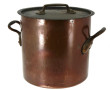 Lot de 6 casseroles en cuivre avec couve