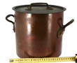 Lot de 6 casseroles en cuivre avec couve