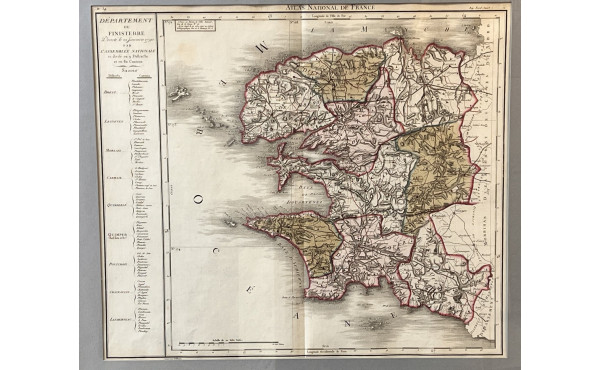 DEPARTEMENT DU FINISTERE - Carte ancienn