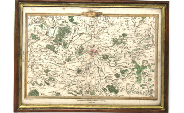 PARIS - Carte ancienne des environs de P