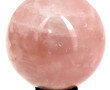 Sphère en quartz rose poli rose pâle lég