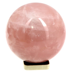 Sphère en quartz rose poli rose pâle lég