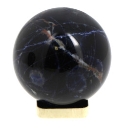 Sphère en soldalite polie dans les tons 