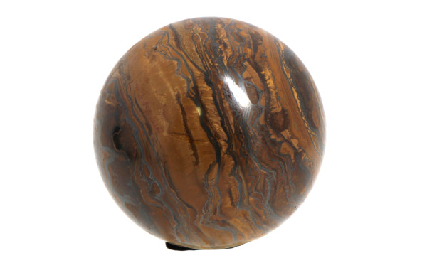 Sphère en œil de tigre poli décor nature