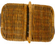 Grand panier fermé en osier, H 32,5 cm x