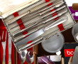 BODUM - 3 bols en verre avec supports en