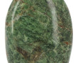 Forme libre en calcite verte polie inclu