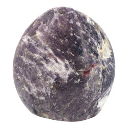 Forme libre en lépidolite polie et quart
