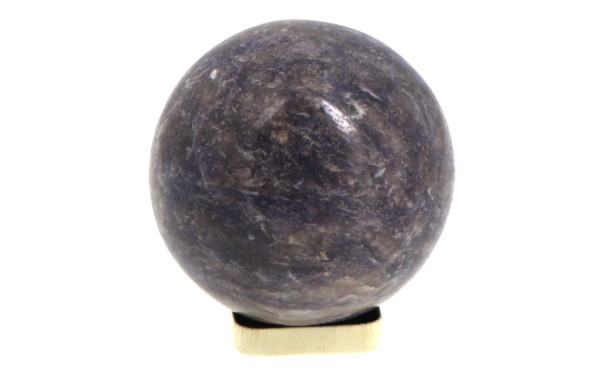 Sphère en lépidolite polie dans les tons
