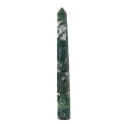 Obélisque en agate mousse polie avec des