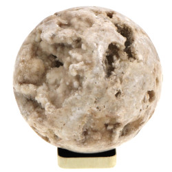 Sphère en calcédoine et quartz partielle
