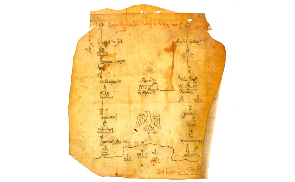 PARCHEMIN - Carte d'inspiration médiéval