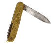 Couteau pliant ancien en laiton et lame 