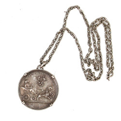 Belle médaille en argent "1737", montée 