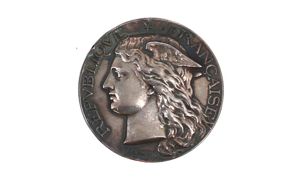 Médaille agricole en argent signée H. Po
