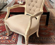 Fauteuil style L XV tissu écru