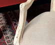 Fauteuil style L XV tissu écru