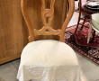 Chaise en bois naturel dossier travaillé