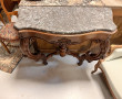 Console en acajou XIXe, plateau marbre (