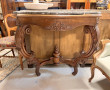 Console en acajou XIXe, plateau marbre (