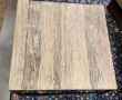 Table basse moderne plateau bois brut et