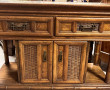 Petit buffet bas en bois stratifié et ro