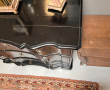 Commode laquée noire façade arbalète, tr