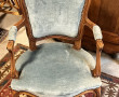 Fauteuil cabriolet en bois naturel et ve