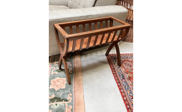 Porte jardinière piètement X en bois