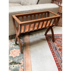 Porte jardinière piètement X en bois
