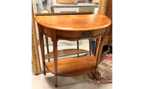 Console 1/2 lune en bois massif teinte m