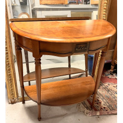 Console 1/2 lune en bois massif teinte m