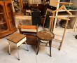 THONET - Paire de tabourets en bois cint