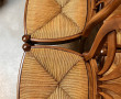 4 chaises en bois teinte merisier, dossi