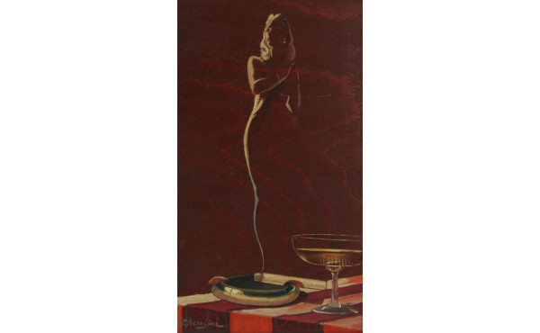 Marzio CHERUBINI (XIXè-XXè) "Fumée de ci