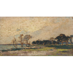 J.VIVIEN (XIXè-Xxè) "Paysage", huile sur