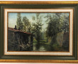 Ecole début Xxème "Lavandières", huile s
