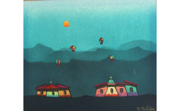Marcelo MOLINA (Xxème) "Les ballons", hu