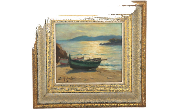 Ecole Xxème "Petite marine au couchant",