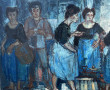Pierre DINER (1932-2015) "Scène de march