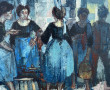 Pierre DINER (1932-2015) "Scène de march