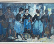 Pierre DINER (1932-2015) "Scène de march