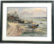 Jean HOURREGUE (1925-1983) "Barques dans