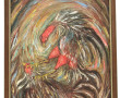 OSMIN CHRISTOPHE (1935) "Combat de coq" 