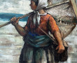 Lucien CHANY (Xxème) "Pêcheuse à pied", 
