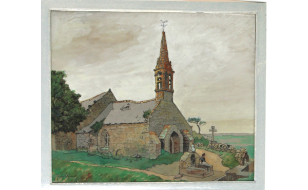 Raoul GUINET (1813-1894) "Chapelle en Fi