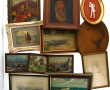 Lot de petits tableaux divers, gravures 