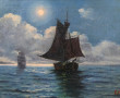 C.BILLE (Xxème) "Marine par mer calme", 
